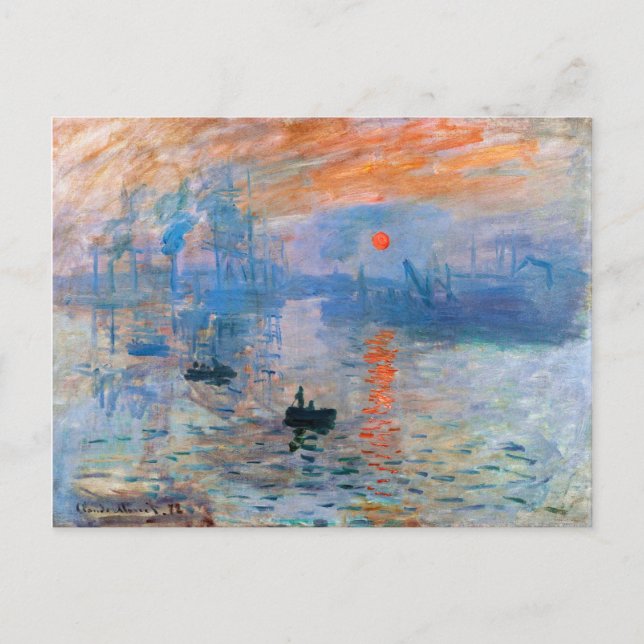Claude Monets Impression, Soluppgång (1872 Vykort (Framsida)
