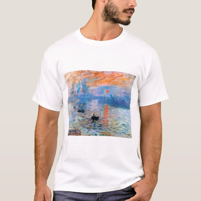 Claude Monet's Impression, Sunrise (1872) T Shirt (Framsida)