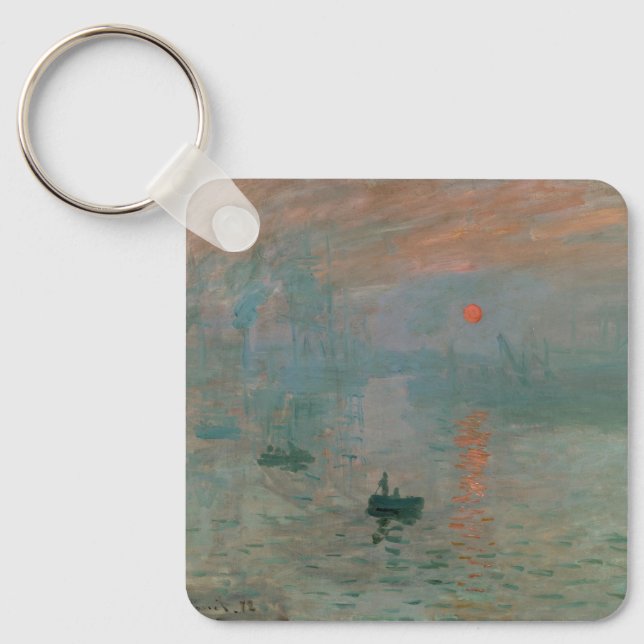 Claude Monets Impression Sunrise (soleillevant) Nyckelring (Framsida)