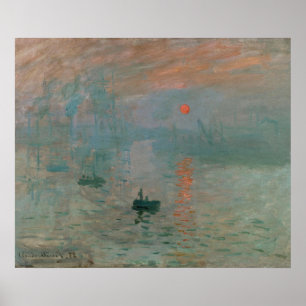 Claude Monets Impression Sunrise (soleillevant) Poster