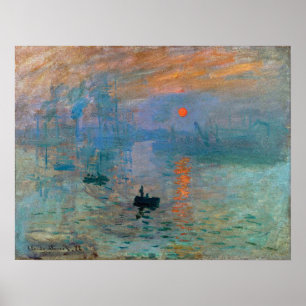 Claude Monets intryck Soluppgång Poster