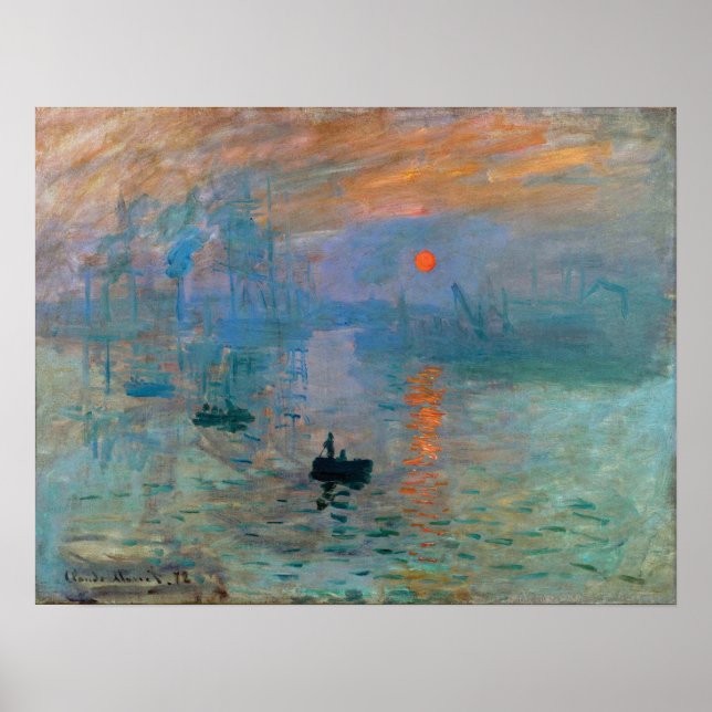 Claude Monets intryck Soluppgång Poster (Framsidan)