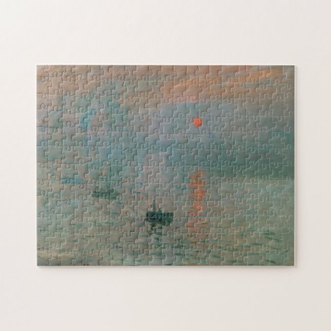 Claude Monets intryck Soluppgång Pussel (Horisontell)