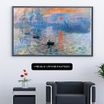 Claude Monets intryck, Stigning sonens skönhet Poster<br><div class="desc">Ingripna av Monets meriserande penseldrag som får färg att dansa på arbetsytan, som påminner om den förtjusande skönheten i en soluppgång. Upptäck magin i Monets mästerverk, där livfulla nyanser och ömtålig struktur kom förenas för att skapa eterlandskap och framkalla en känsla av . Gå med oss på denna konstnärliga resa...</div>