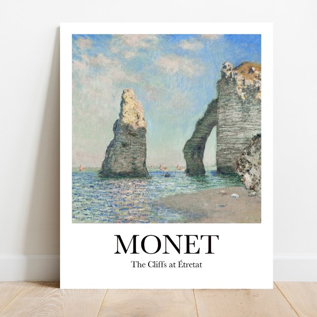 Claude Monets klickningar i Étretat Poster (
Monet "The Cliffs at Étretat" poster. Impressionist masterpiece, ocean cliffs bathed in light)