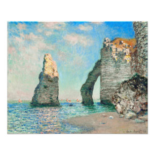 Claude Monets klipp vid Étretat Fototryck
