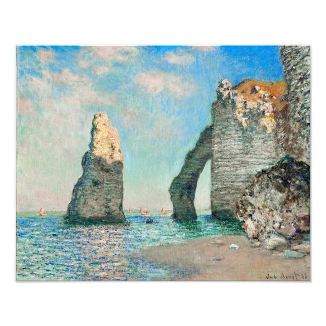 Claude Monets klipp vid Étretat Fototryck (Framsidan)