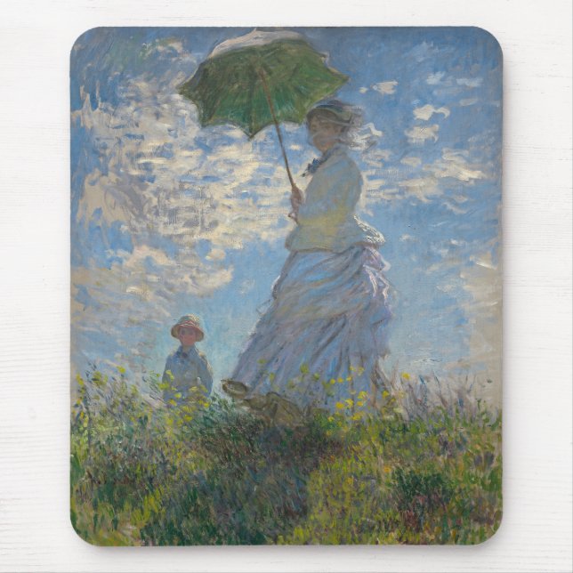 Claude Monets kvinna med parasol (The Stroll) Musmatta (Framsidan)