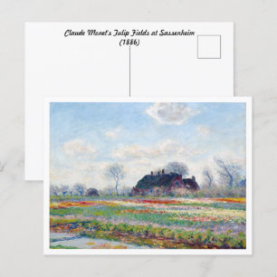 Claude Monets landskap i Tulip Fält Vykort