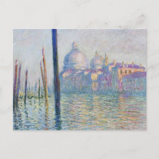 Claude Monets Le Grand Canal (1908)  Vykort (Framsida)