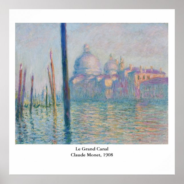 Claude Monets Le Grand Canal Poster (Framsidan)