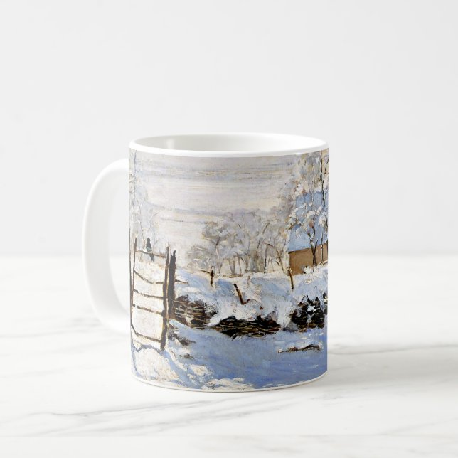 Claude Monets målning, Magpie Kaffemugg (Framsida vänster)