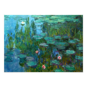 Claude Monets nymphéas Fototryck
