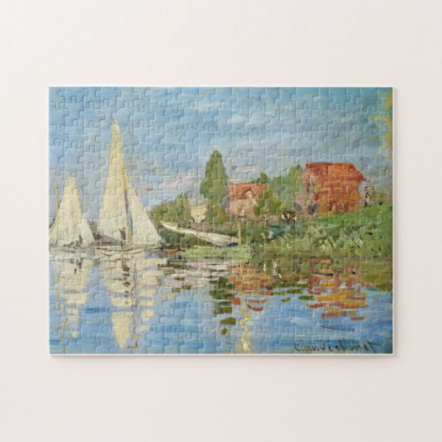 Claude Monets Regattas i Argentina (1872) Pussel (Horisontell)