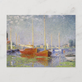 Claude Monets Röda båtar vid Argenteuil (1875) Vykort