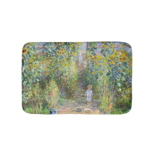 Claude Monets Solfjädersblomsterträdgård vid Véthe Badrumsmatta