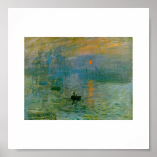 Claude Monets Stigning Sol Poster