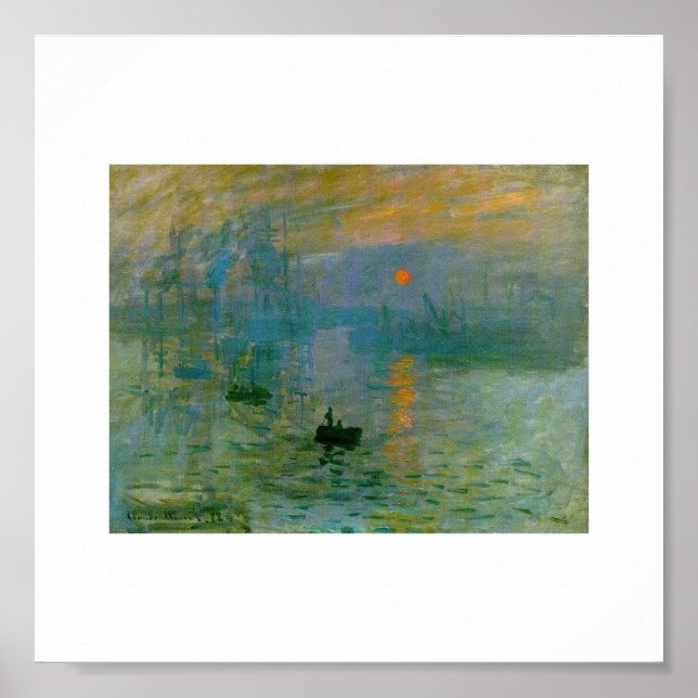 Claude Monets Stigning Sol Poster (Framsidan)