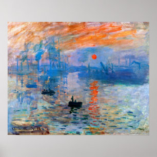 Claude Monets Sunrise Poster