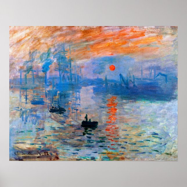 Claude Monets Sunrise Poster (Framsidan)