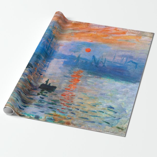 Claude Monets Sunrise Presentpapper (Utrullad)