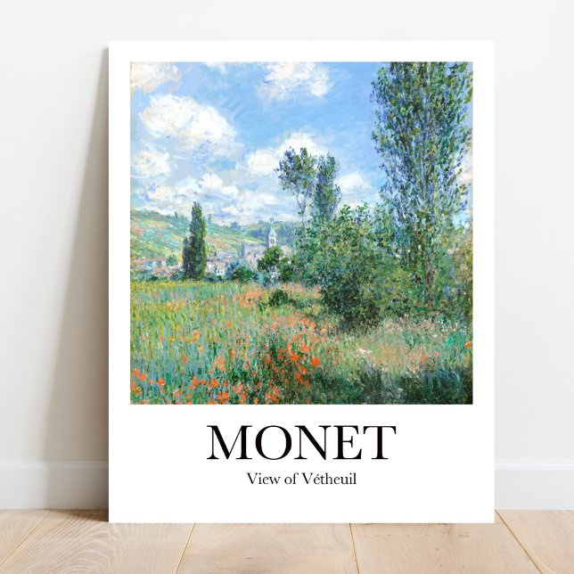 Claude Monets syn på Vétheuil Poster (
Capture Claude Monet's idyllic countryside with this View of Vétheuil poster.)