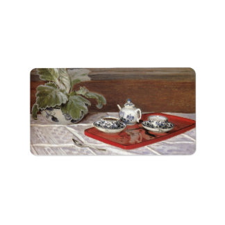 Claude Monets tea-uppsättning Adressetikett