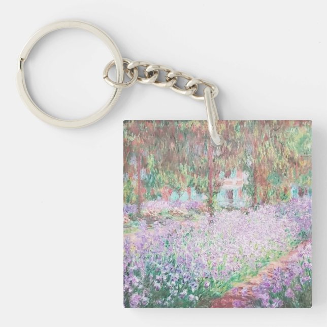 Claude Monets trädgård i Giverny Akrylnyckelring (Framsidan)