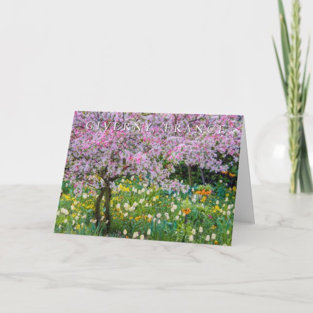 Claude Monets trädgård | Lycka till på födelsedage Kort (Framsida)
