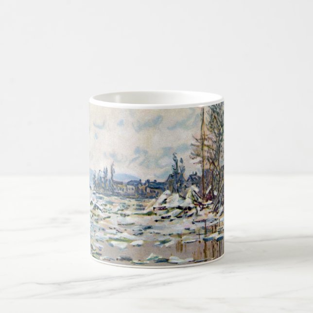 Claude Monets uppbrytning av isen Kaffemugg (Center)