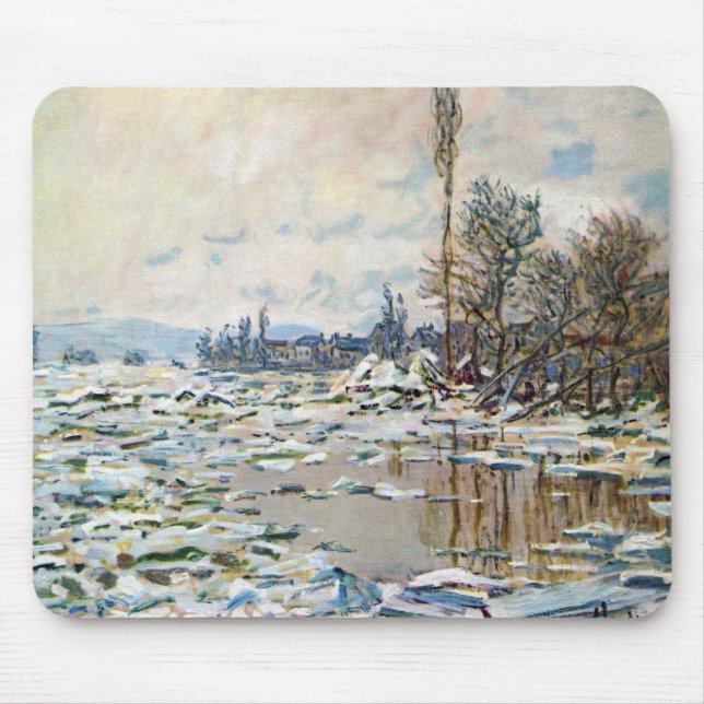 Claude Monets uppbrytning av isen Musmatta (Framsidan)