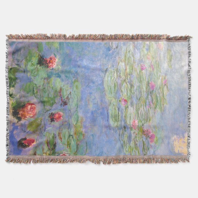 Claude Monets Vatten Lilies Filt (Framsidan)
