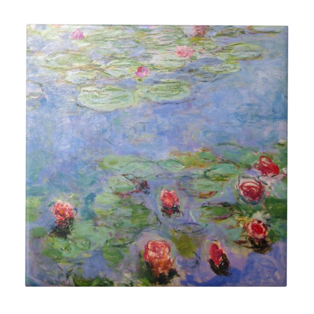 Claude Monets Vatten Lilies Kakelplatta (Framsidan)