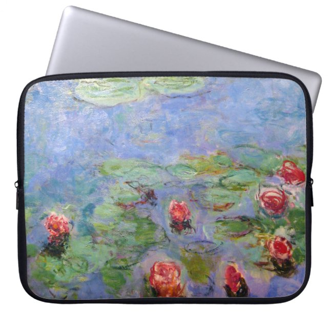 Claude Monets Vatten Lilies Laptop Fodral (Framsidan)