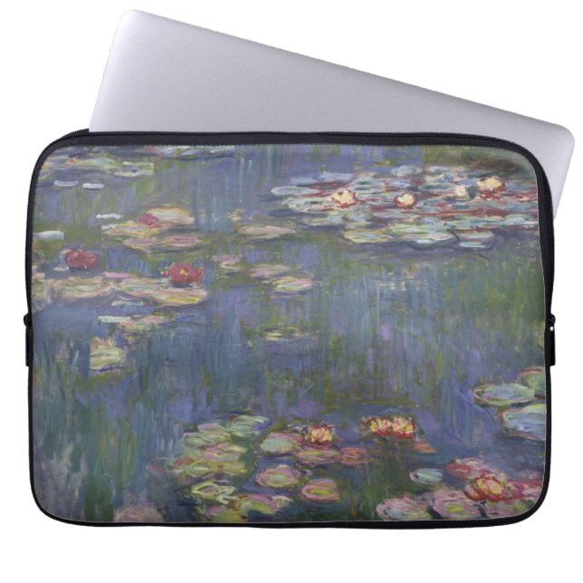 Claude Monets Vatten Lilies Laptop Sleeve (Framsidan)