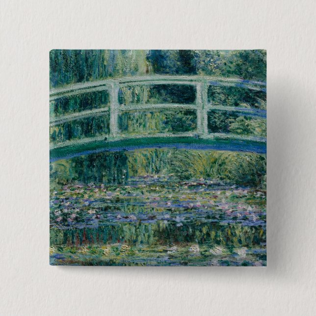 Claude Monets Vatten Lilies och japanska bron Knapp (Framsida)