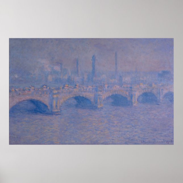 Claude Monets Waterloo Bridge Poster (Framsidan)