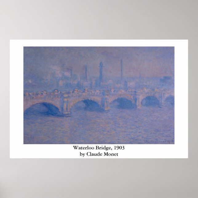 Claude Monets Waterloo Bridge Poster (Framsidan)