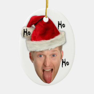 Claudes första julaftonprydnad! Ho Ho Ho Julgransprydnad Keramik