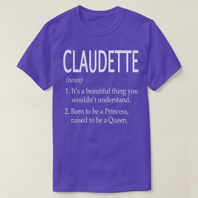 Claudette Namn Gift 153 T Shirt (Design framsida)
