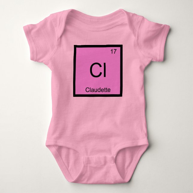 Claudette Namn kemi Inslag Periodic Bord Tröja (Framsida)