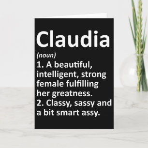 Claudia Definition Personligt Namn Rolig Jul Kort