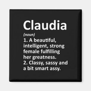 Claudia Definition Personligt Namn Rolig Jul Magnet