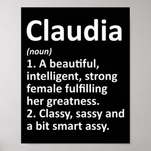 Claudia Definition Personligt Namn Rolig Jul Poster