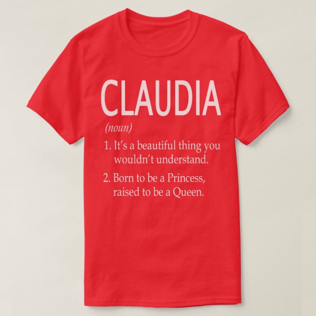 Claudia Namn Gift 121 T Shirt (Design framsida)