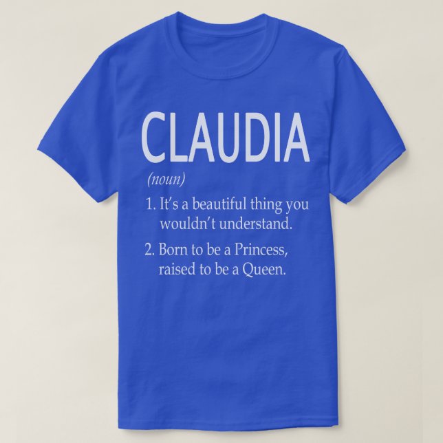 Claudia Namn Gift T Shirt (Design framsida)