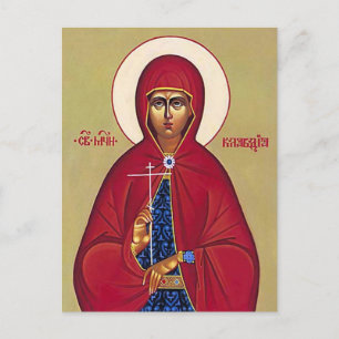 Claudia Procula Orthodox Icon Vykort