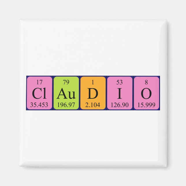 Claudio periodisk magnet bord namn (Framsidan)
