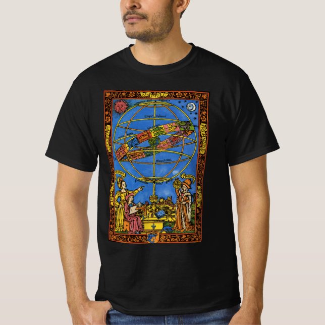 Claudius Ptolemy Astronom, Vintage Celestial  Tee (Framsida)
