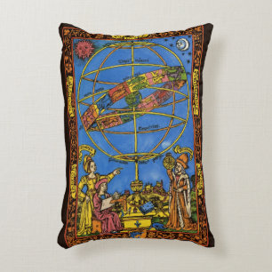 Claudius Ptolemy Astronom, Vintage Celestiel Prydnadskudde